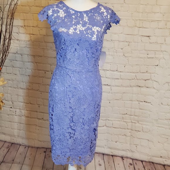 Paper Dolls Blue Cap Sleeves Dress Size 8 - Picture 1 of 8